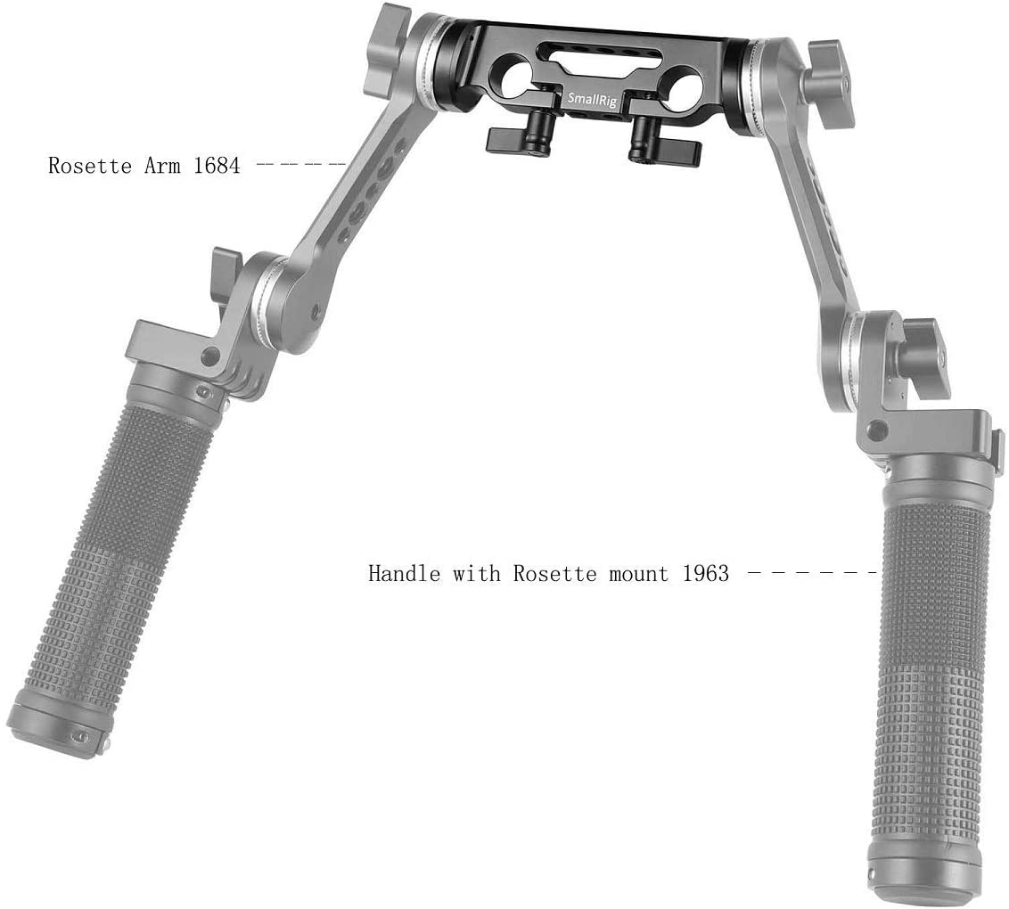 SR-1898B מתאם למוטות BARS כולל "רוסטות" משני צידי המתאם מבית Smallrig